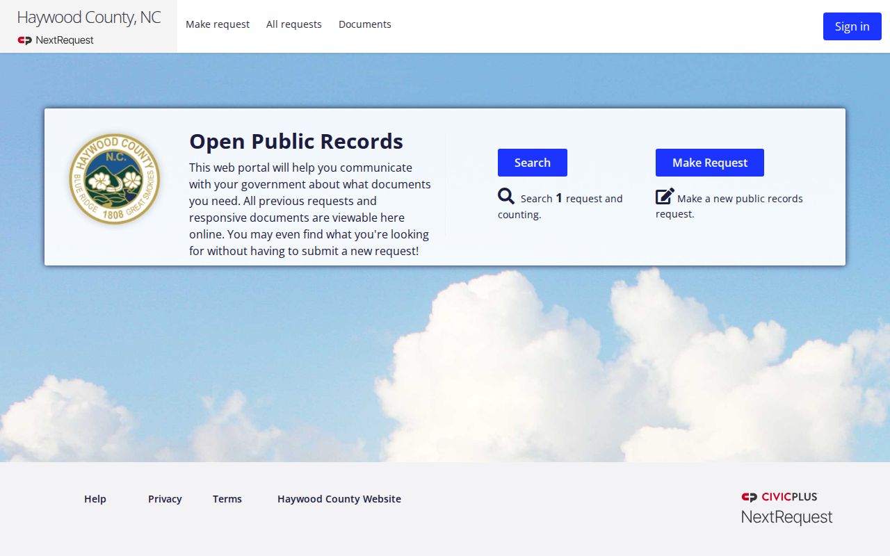 Haywood County arrest records NextRequest portal