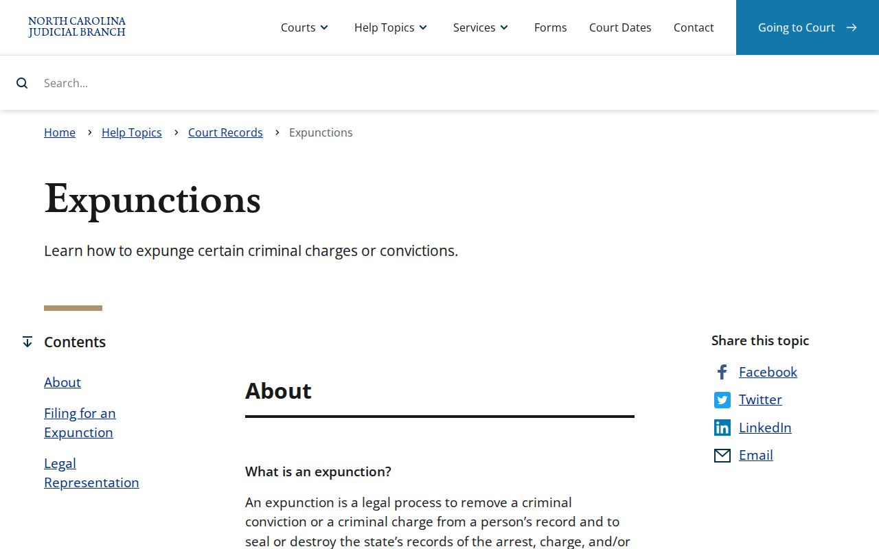 Haywood County criminal records North Carolina expunction guidance