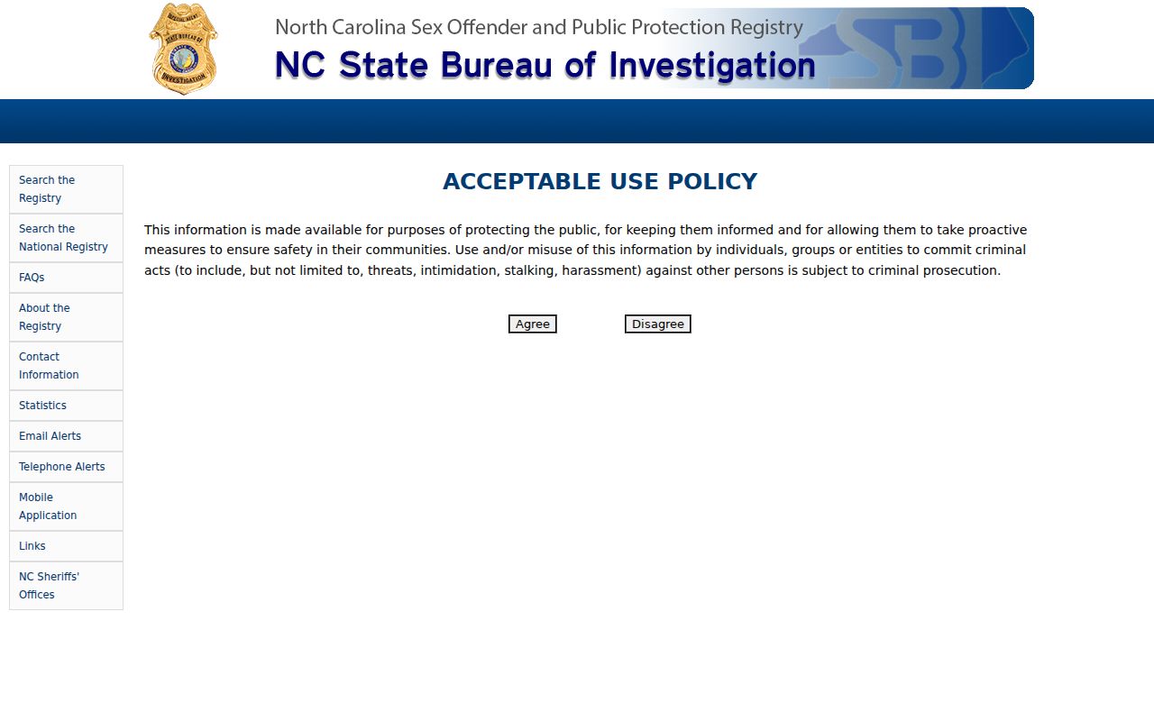 Haywood County sex offender registry search entry screen