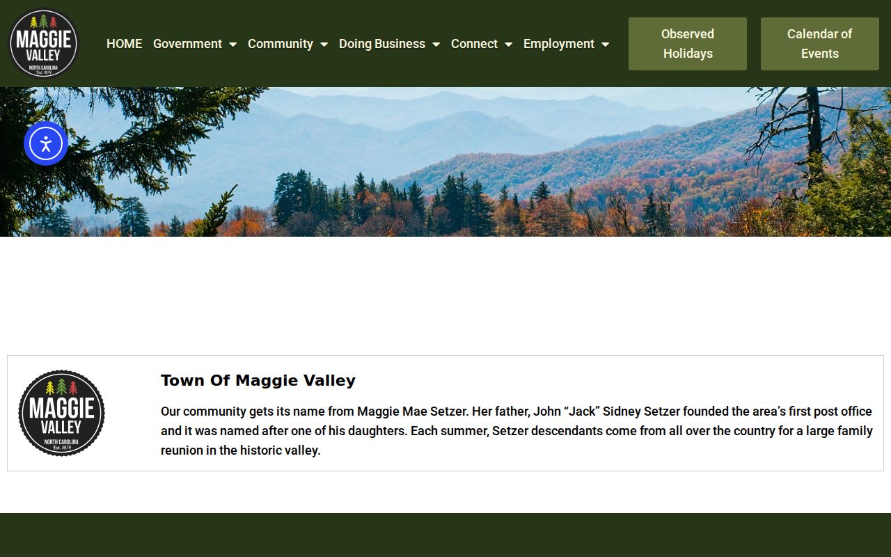 Maggie Valley Town Hall source for local criminal record routing