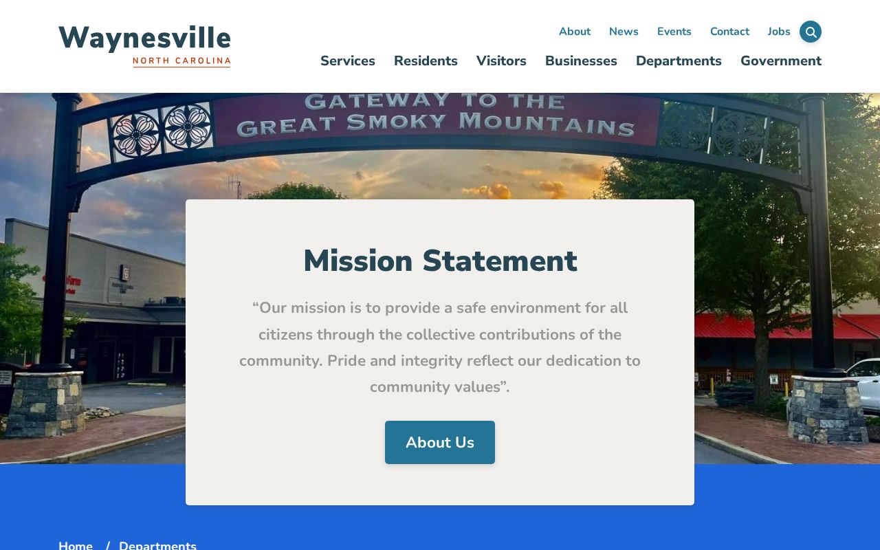 Waynesville criminal records source at the police department page